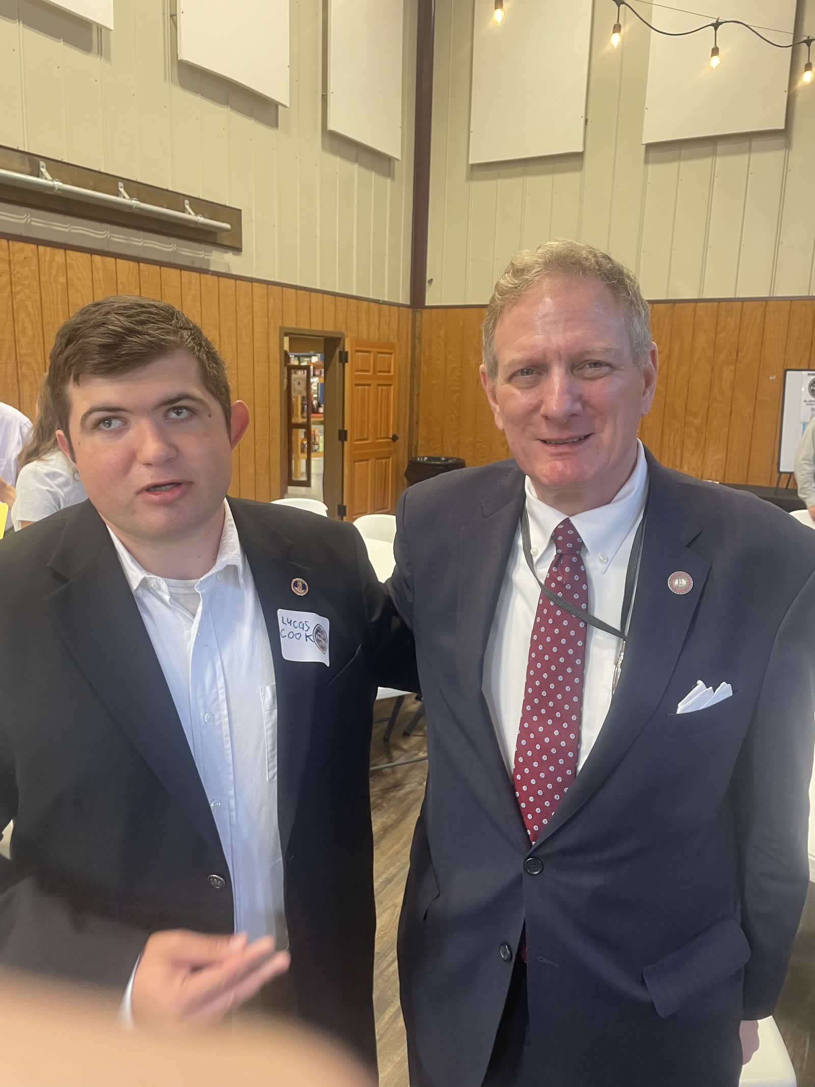 Lucas Cook at a local civic gathering